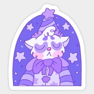 Sad kitty clown Sticker